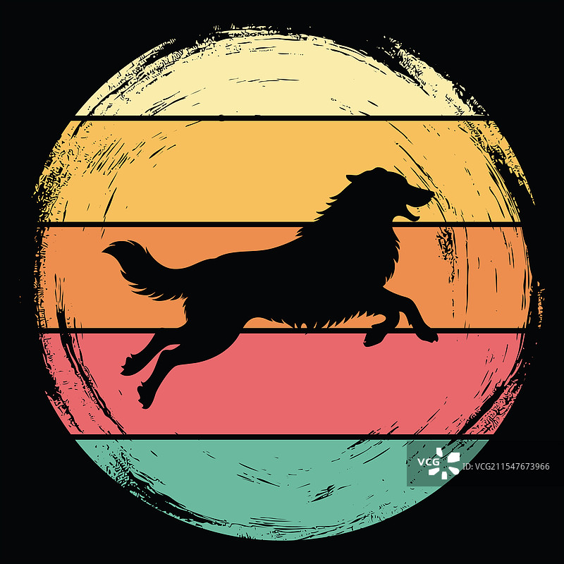 复古风格的莱昂伯犬图片素材