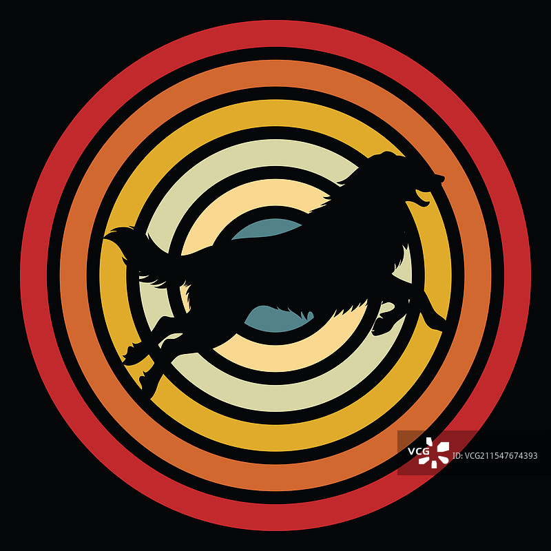 复古的莱昂伯格犬图片素材