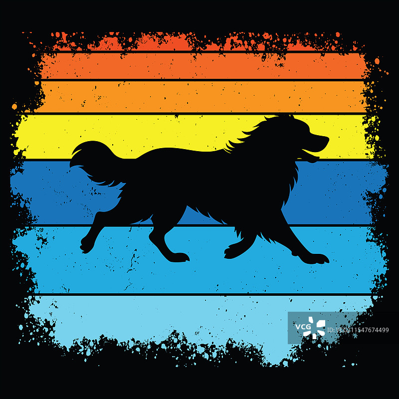 复古风格的莱昂伯犬图片素材