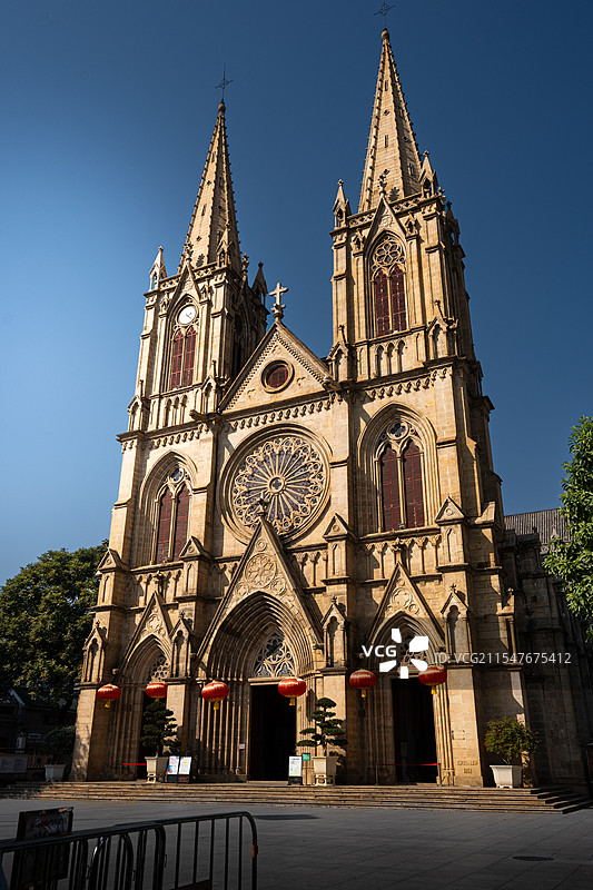石室圣心大教堂外景图片素材