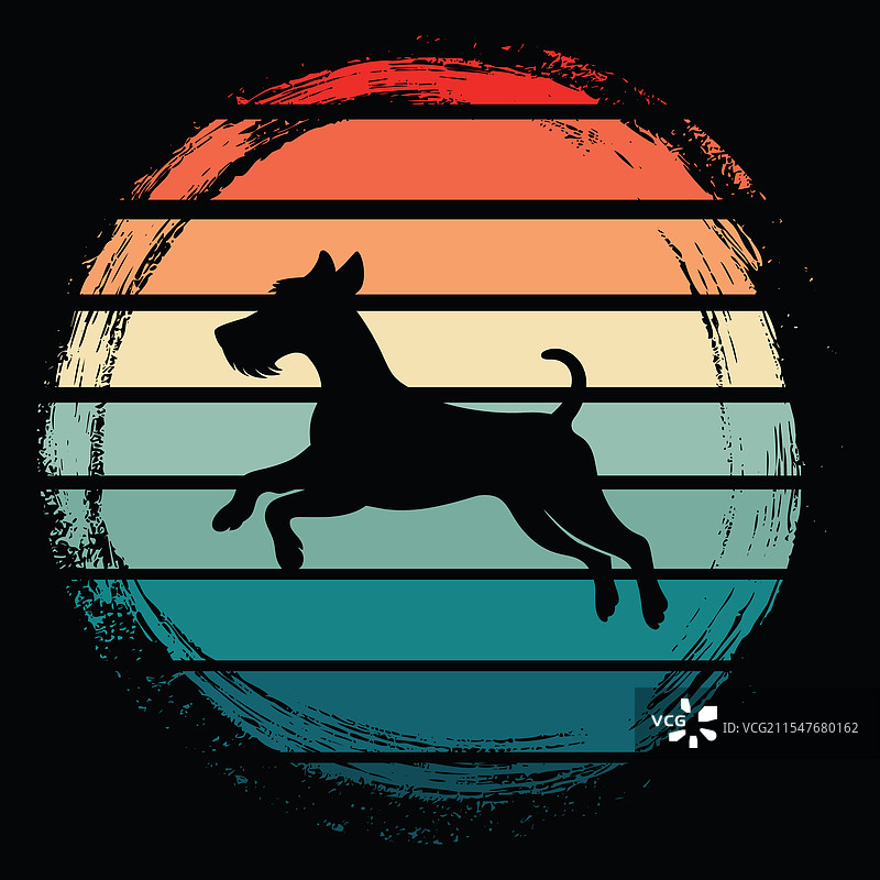 威尔士梗复古风格图片素材