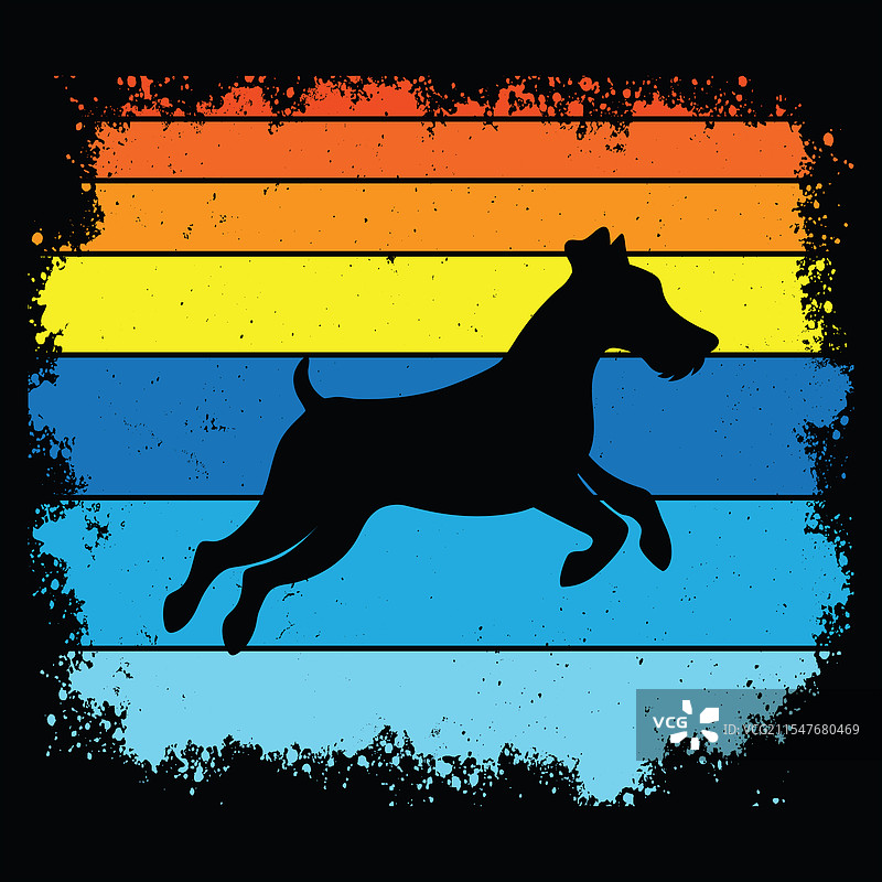 威尔士梗复古风格图片素材