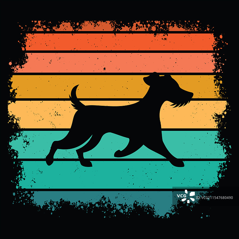 威尔士梗复古风格图片素材