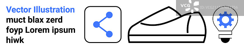 社交媒体分享运动鞋和科技图片素材
