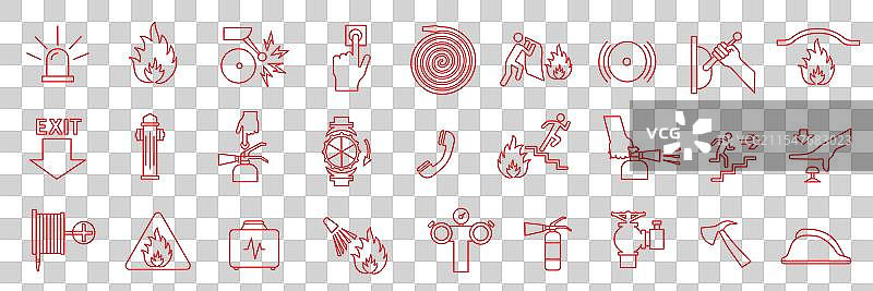 消防安全标志 火灾警告与应对措施 火灾图片素材