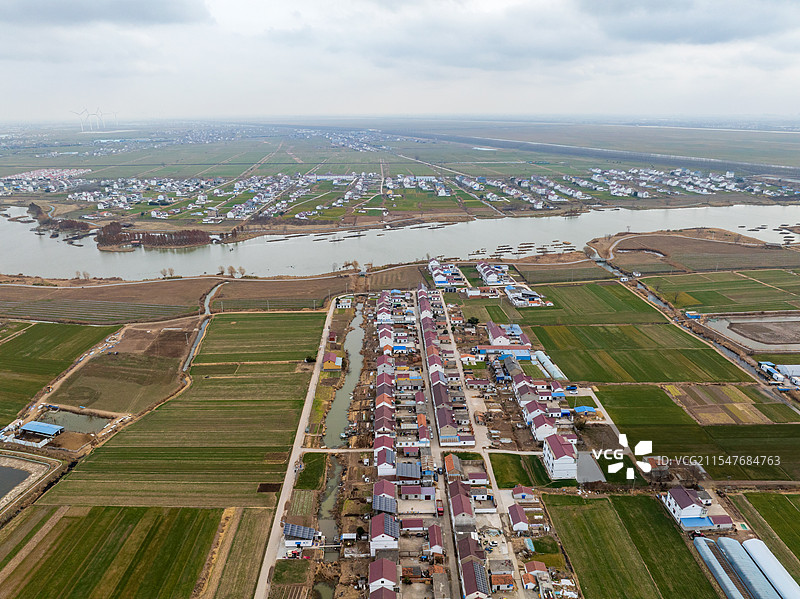 江苏省连云港市灌云县潮河湾风景区农村村庄风光图片素材