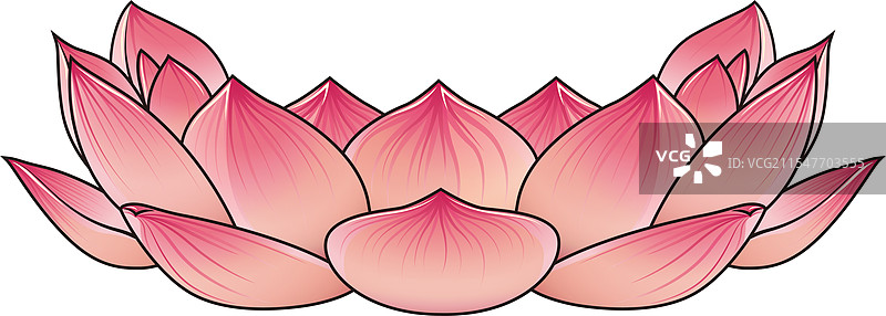 莲花座矢量插画图片素材
