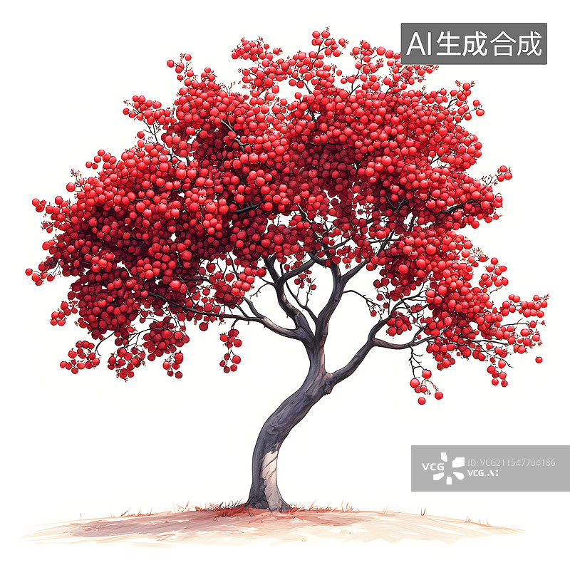 【AI数字艺术】植物 樱桃  山楂图片素材