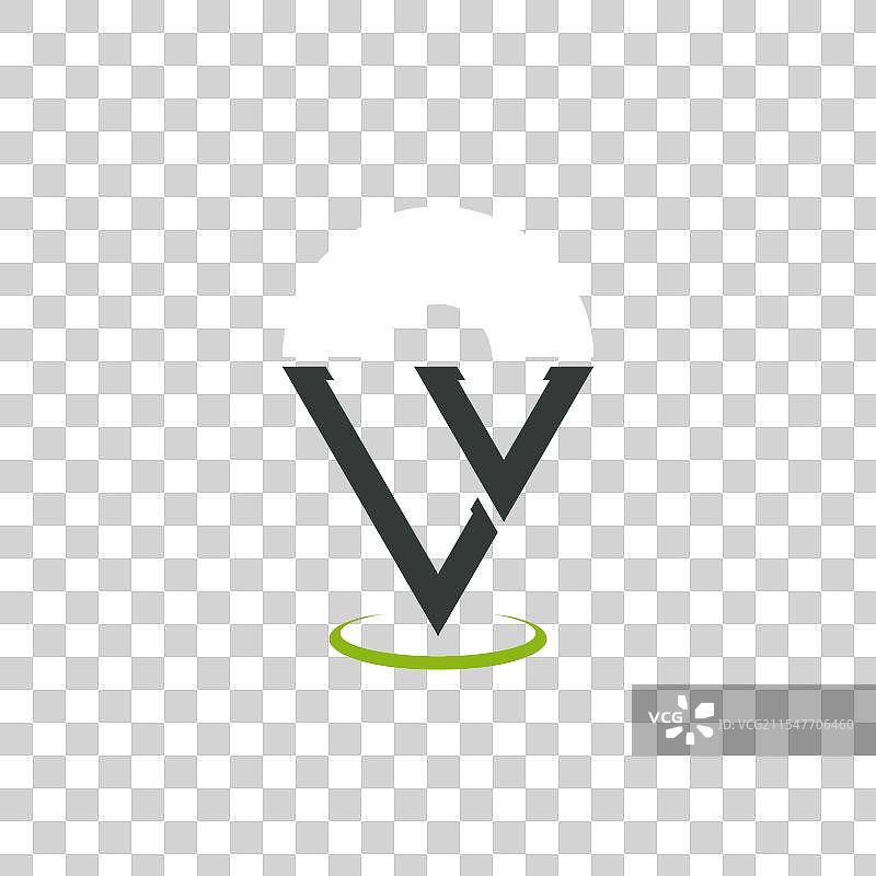 现代字母LL位置标志设计图片素材