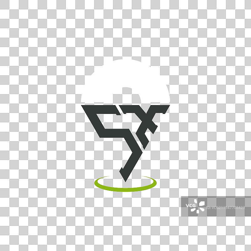 现代字母SX位置标志设计图片素材
