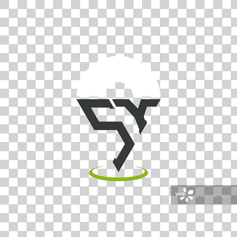 现代字母SY位置标志设计图片素材