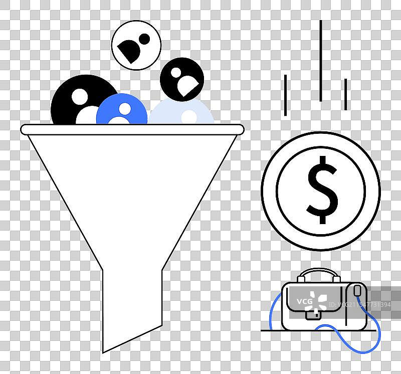 营销漏斗与化身转化为一个图片素材