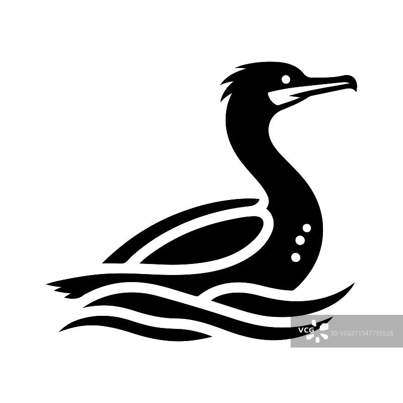 下载惊艳的双冠鸬鹚图片素材