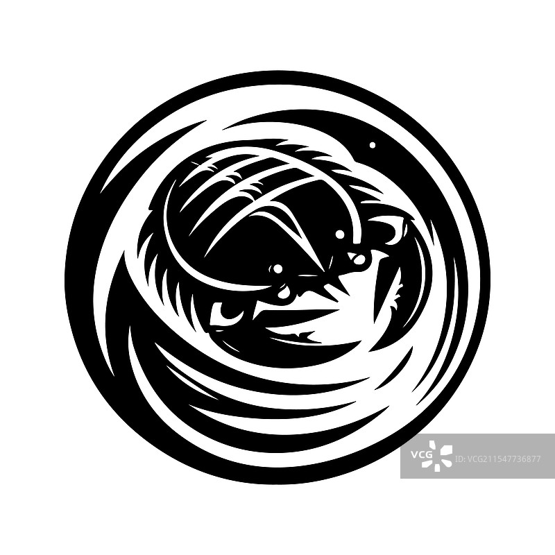 马蹄蟹剪影，适合海洋和图片素材