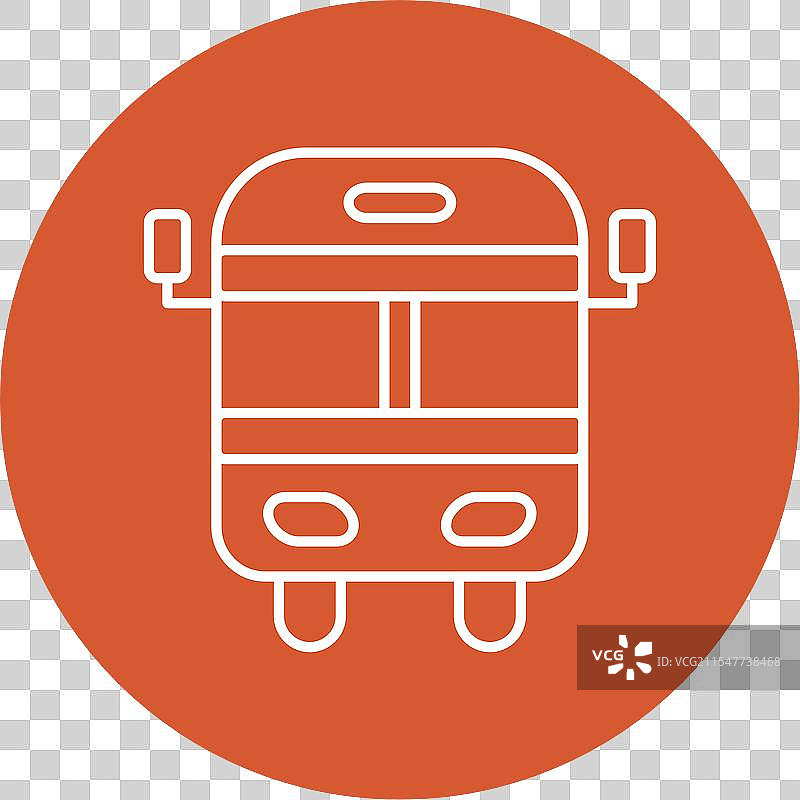 校车线路圆形图标图片素材