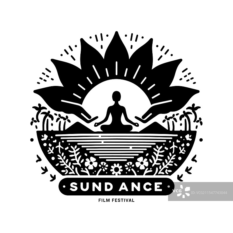 探索圣丹斯电影节剪影艺术图片素材