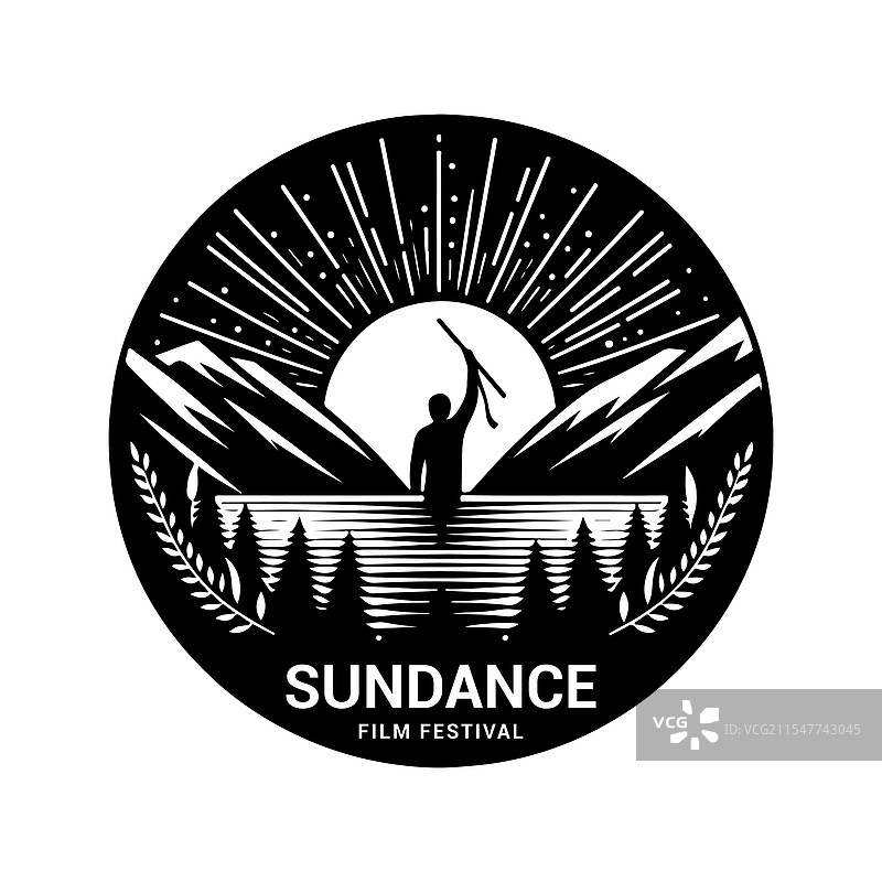 探索圣丹斯电影节剪影艺术图片素材