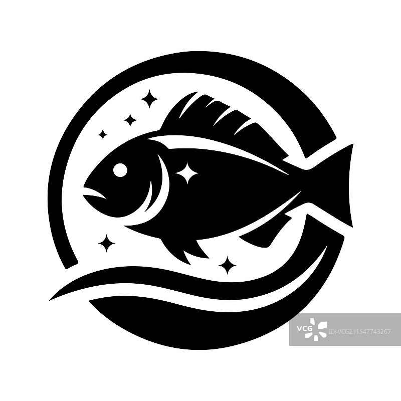 适合海洋和自然的日光鱼剪影图片素材