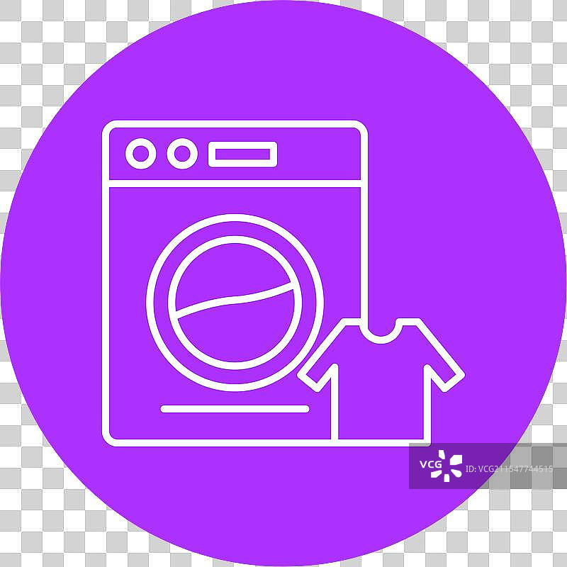 洗衣绳圆形图标图片素材
