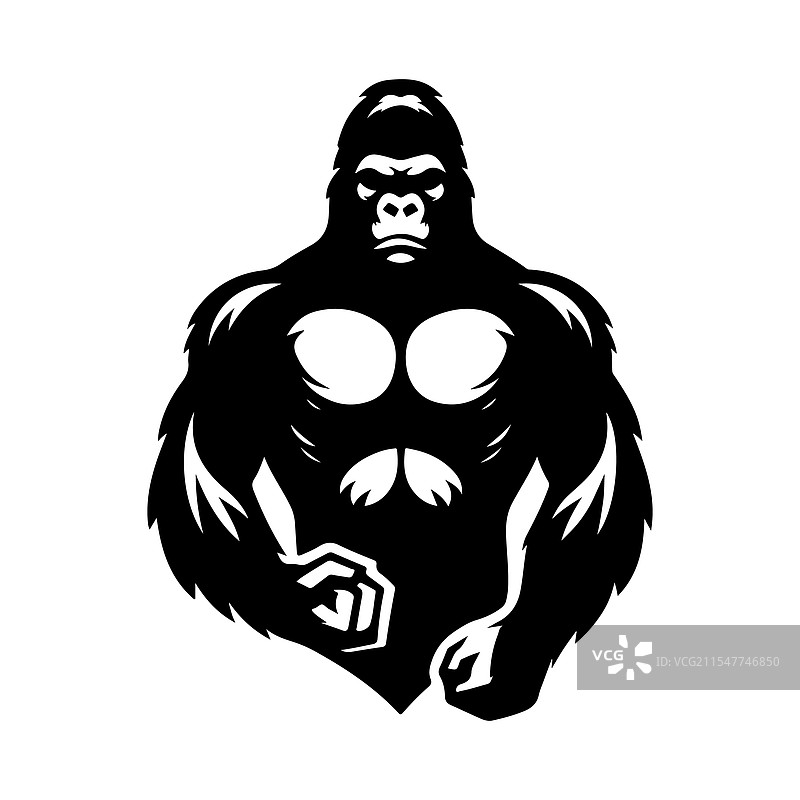 西部大猩猩剪影，令人惊叹的画面图片素材