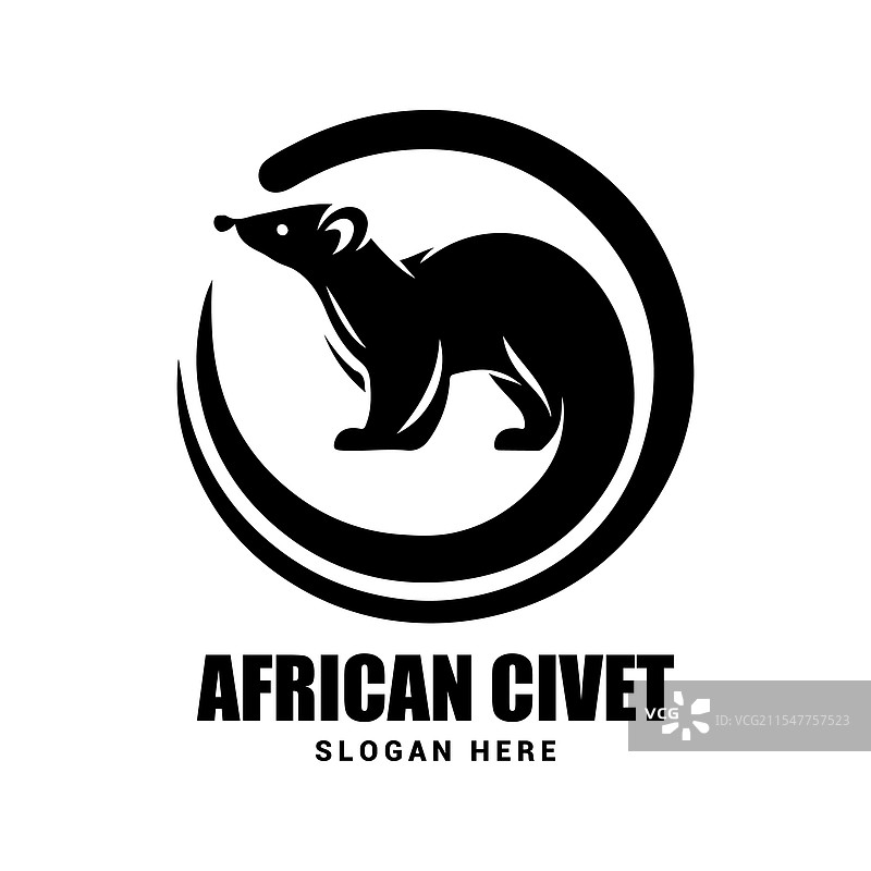 非洲果子狸剪影包，完美适用于图片素材