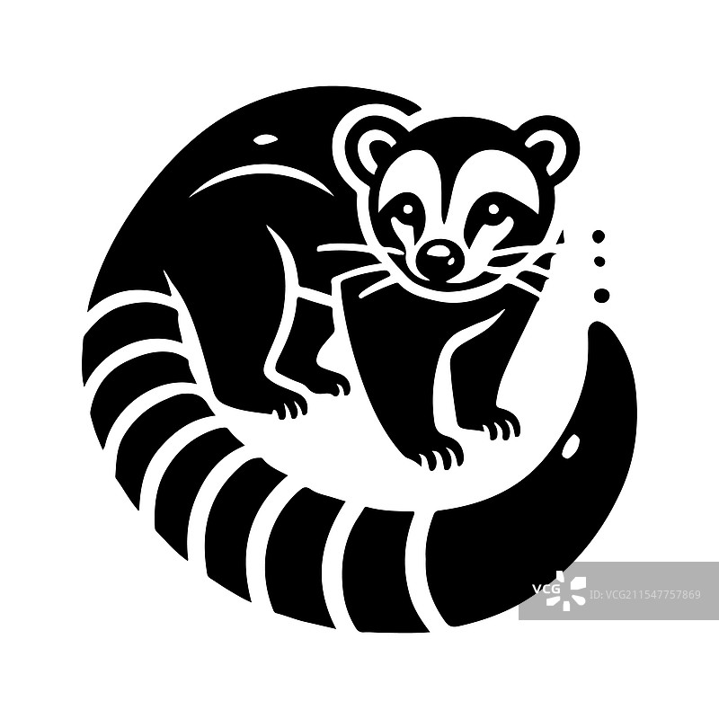 非洲果子狸剪影包，完美适用于图片素材