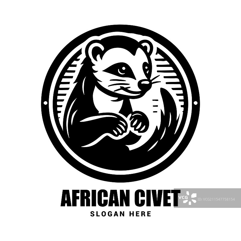 非洲果子狸剪影包，完美适用于图片素材