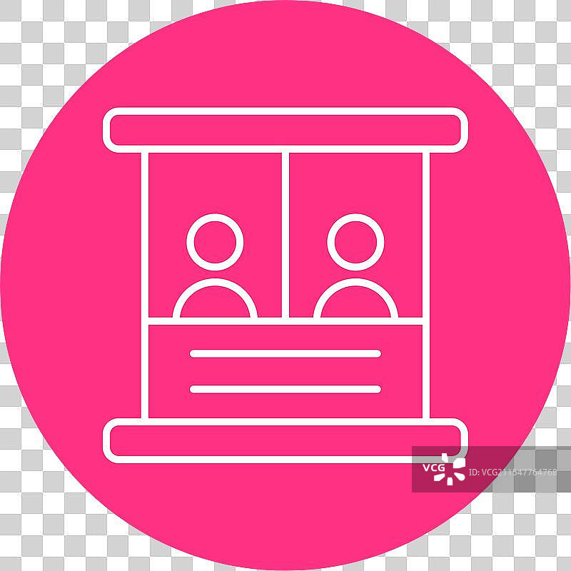 票务箱排队圆形图标图片素材
