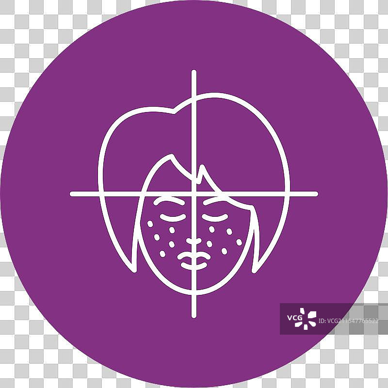 面部护理线条圆形图标图片素材