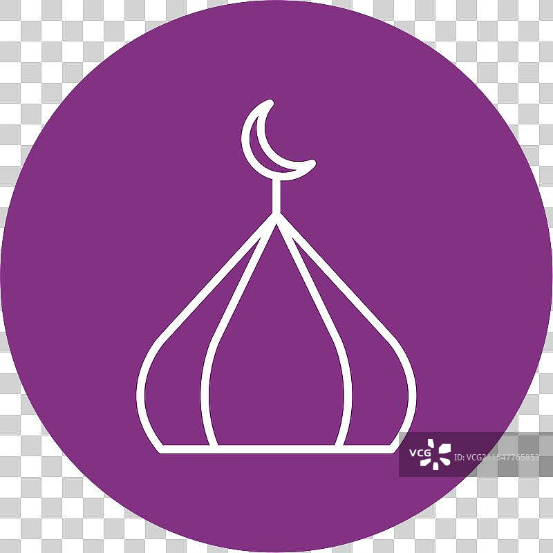 清真寺圆顶线条图标图片素材