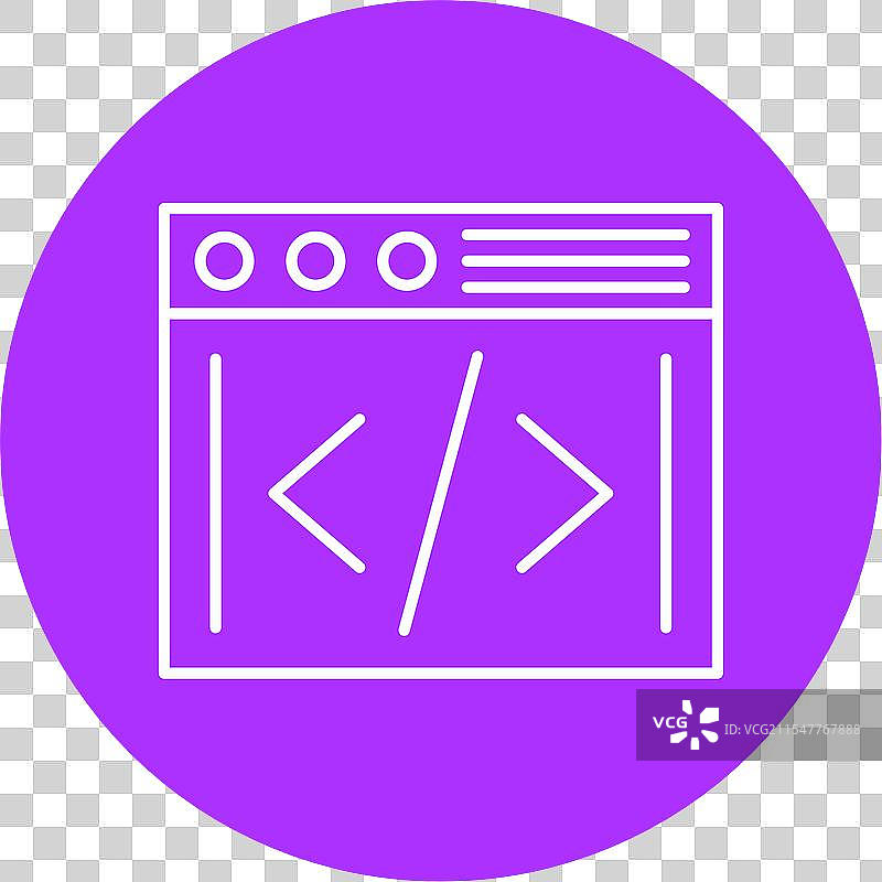 编码线条圆形图标图片素材