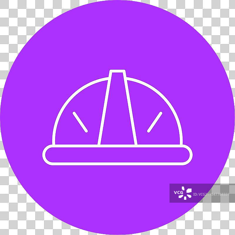 头盔线条圆形图标图片素材