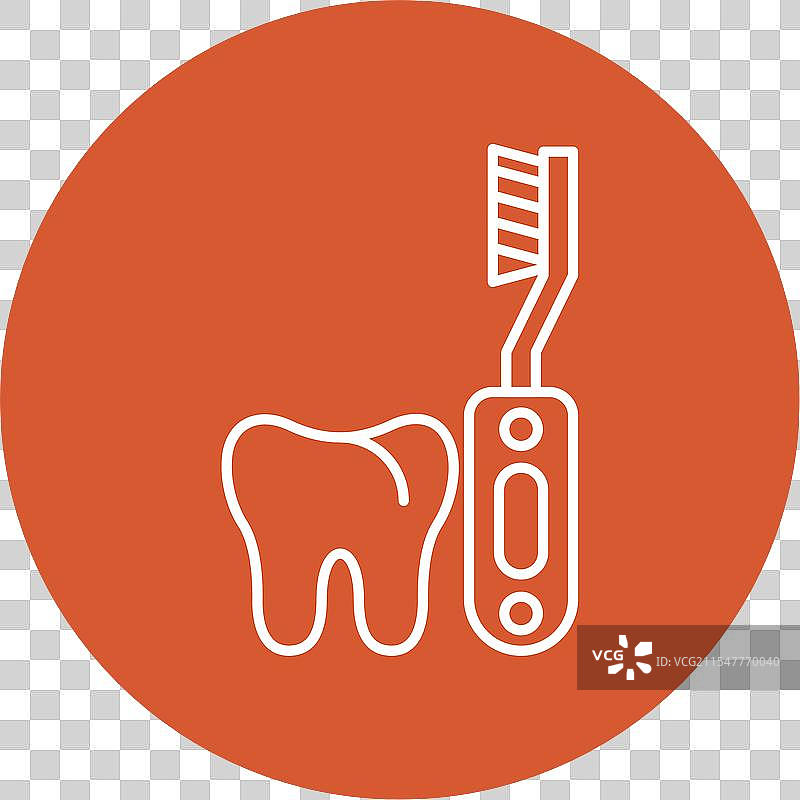 电动牙刷线条圆形图标图片素材