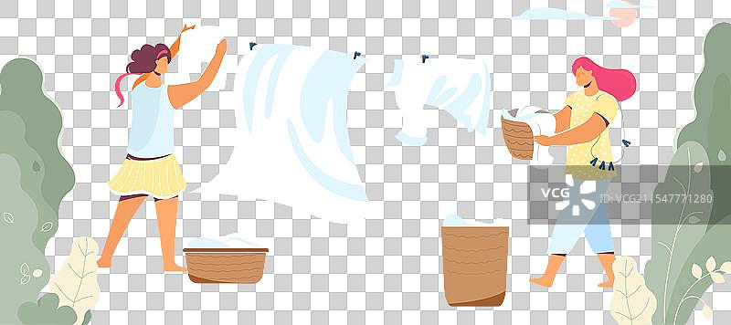 平铺晾晒衣物的构图图片素材