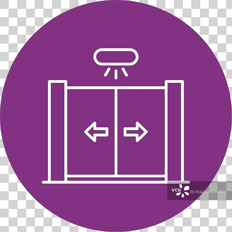 滑动门线条圆形图标图片素材