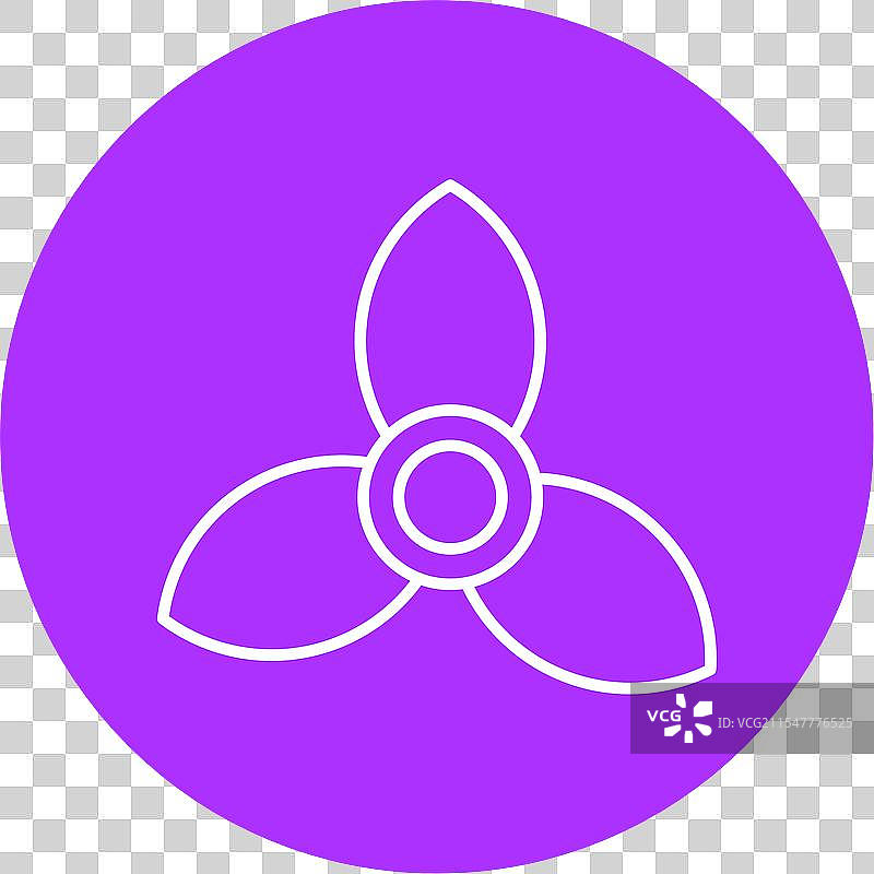 三角梅线条圆形图标图片素材