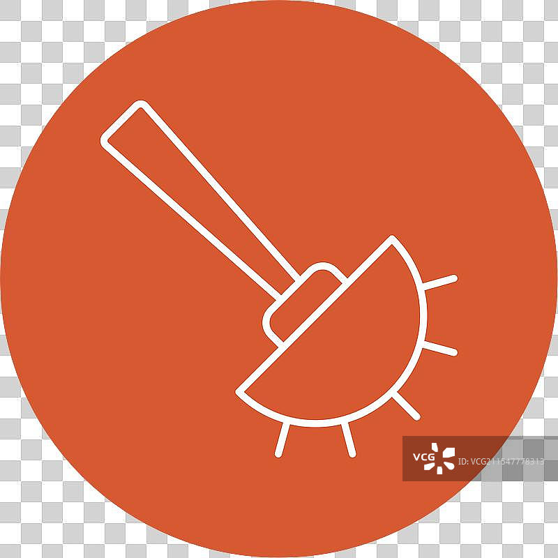 马桶刷线条圆形图标图片素材