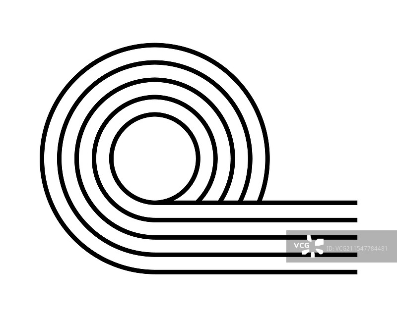 时尚的圆形环绕线条几何图形图片素材