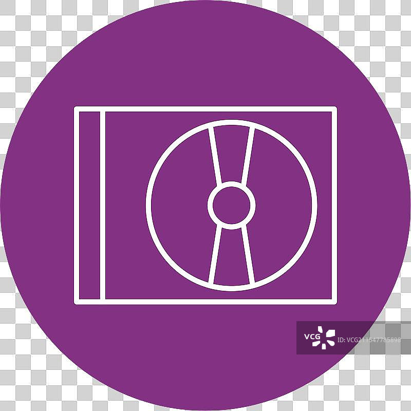 CD播放器线条圆形图标图片素材