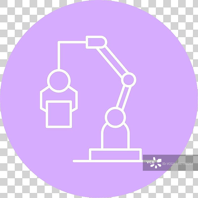 机器人机器生产线圆形图标图片素材