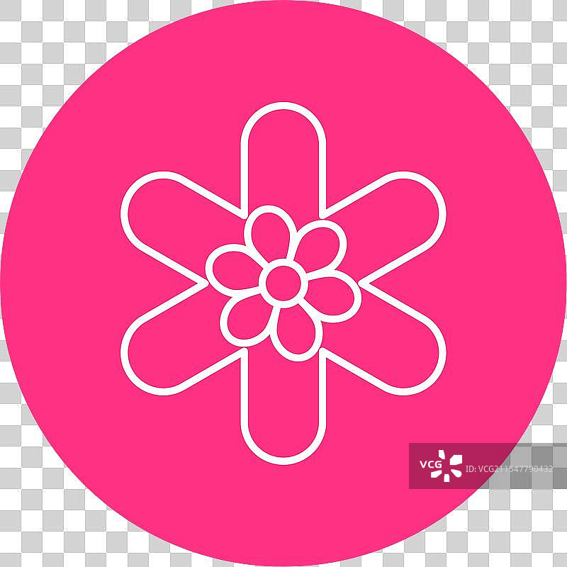 加拉尔迪亚花的圆形图标图片素材