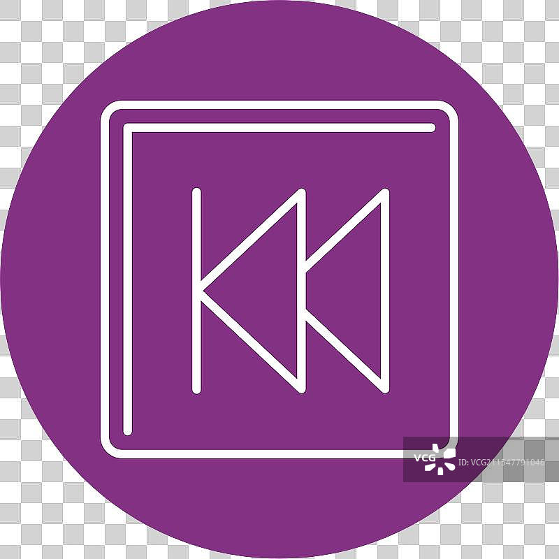 向后线条圆形图标图片素材