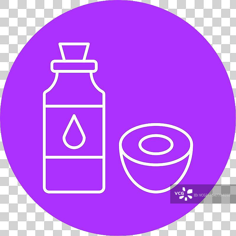 椰子油线条圆形图标图片素材