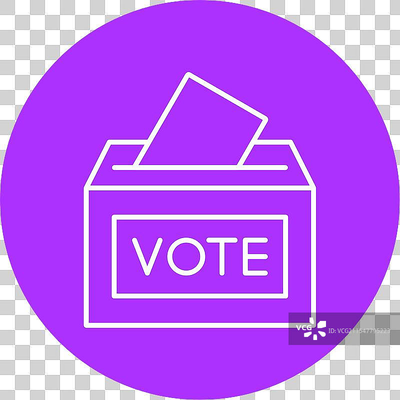 投票站排队圆形图标图片素材