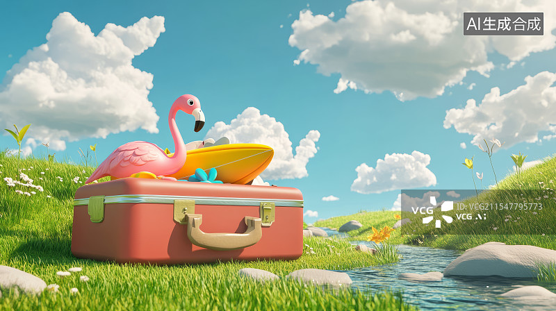 【AI数字艺术】春天旅行探索图片素材