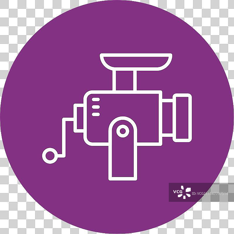 绞肉机线条圆形图标图片素材