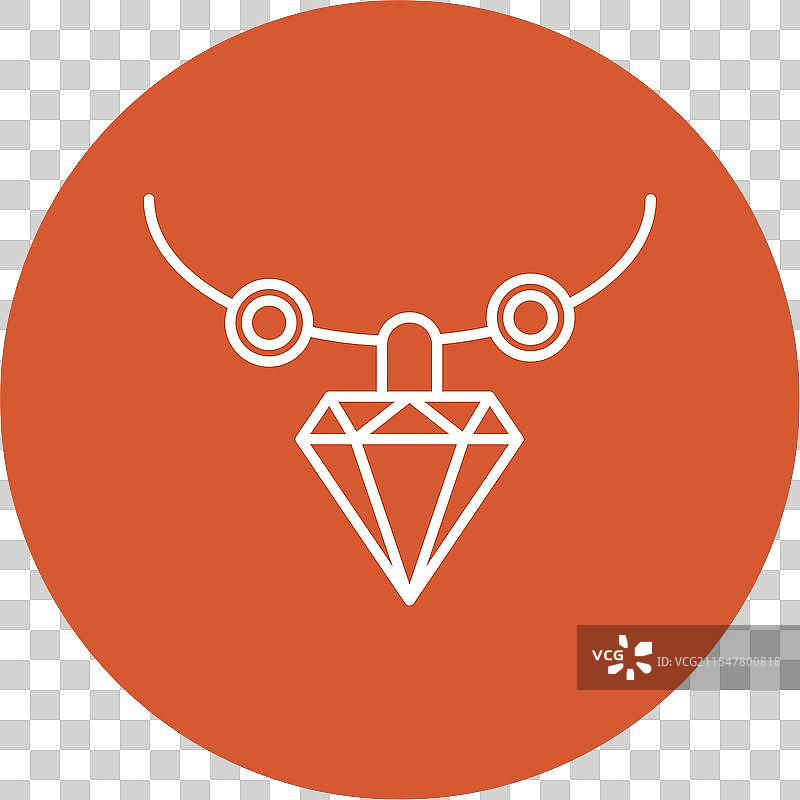 项链线条圆形图标图片素材