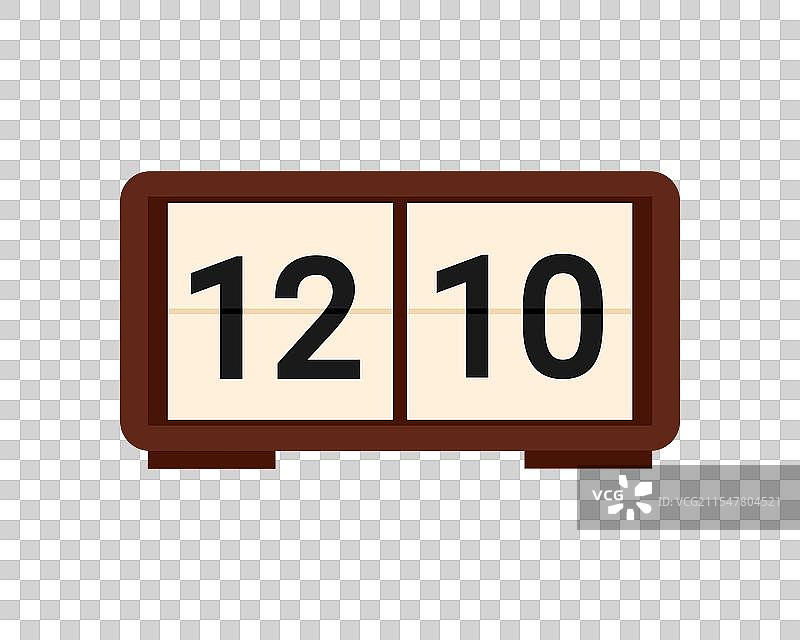 老式方形数字显示的桌面时钟图片素材