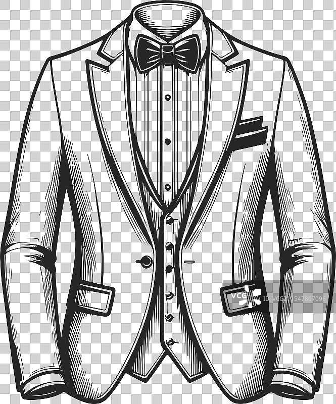 艺术礼服西装时尚技术图纸图片素材