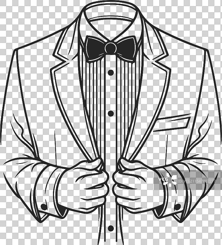 艺术礼服西装时尚技术图纸图片素材